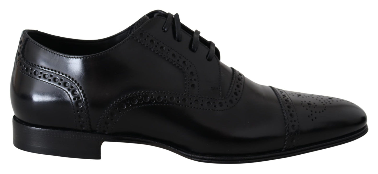 Dolce &amp; Gabbana eleganti scarpe derby formali in pelle nera