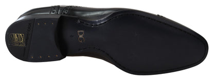 Dolce &amp; Gabbana eleganti scarpe derby formali in pelle nera