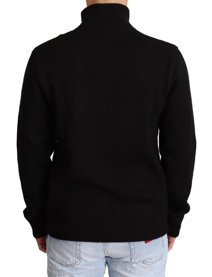 Dolce &amp; Gabbana Elegante Maglione Collo Alto in Misto Cashmere