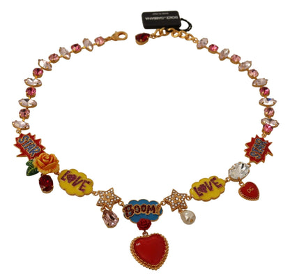 Collana Charm Dolce &amp; Gabbana con elementi dipinti a mano