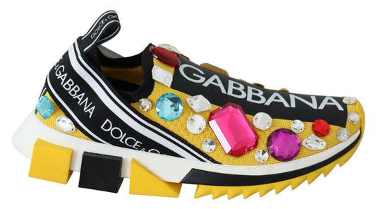 Dolce &amp; Gabbana Sneakers Sorrento gialle decorate