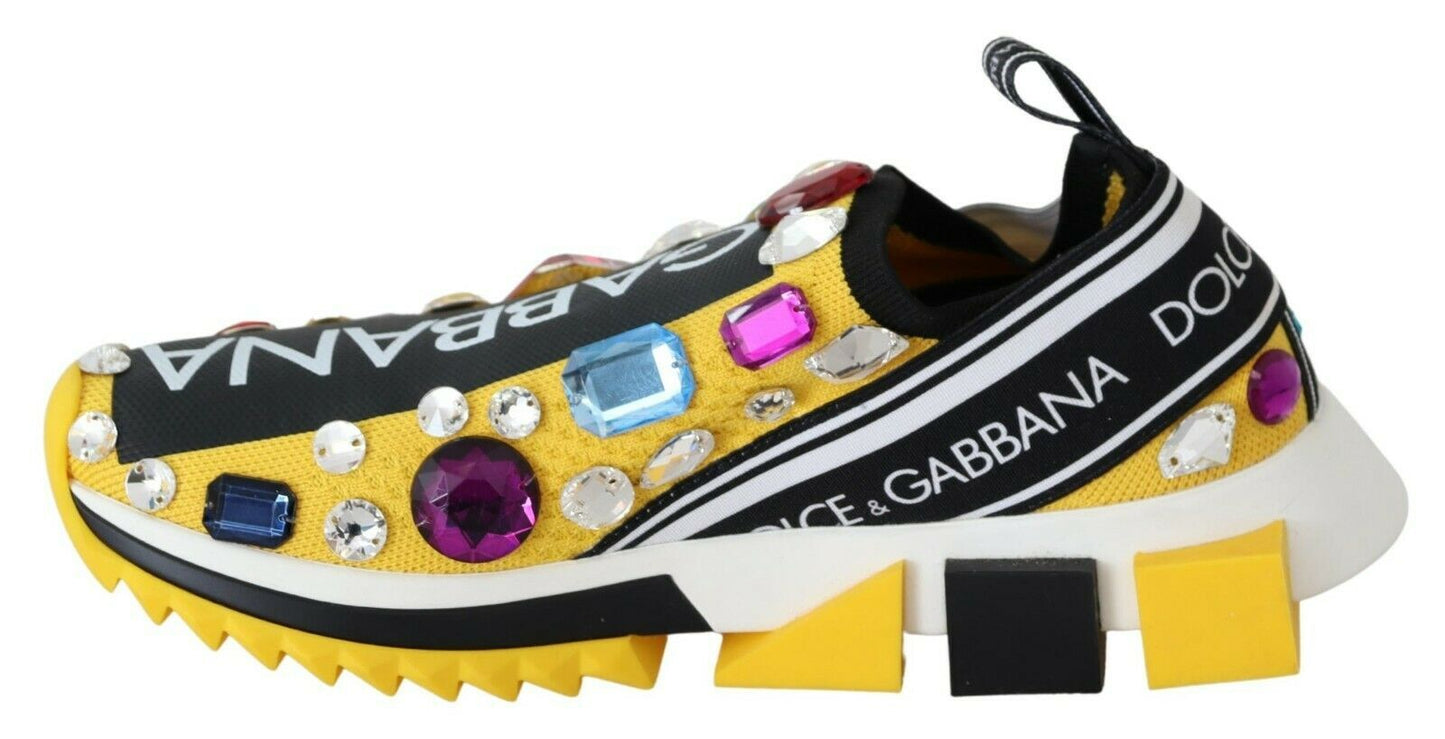 Dolce &amp; Gabbana Sneakers Sorrento gialle decorate