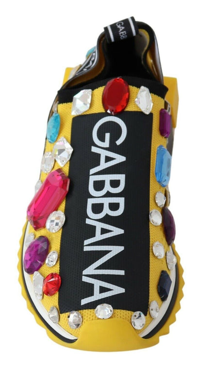 Dolce &amp; Gabbana Sneakers Sorrento gialle decorate