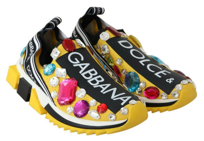 Dolce &amp; Gabbana Sneakers Sorrento gialle decorate