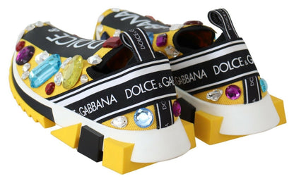 Dolce &amp; Gabbana Sneakers Sorrento gialle decorate