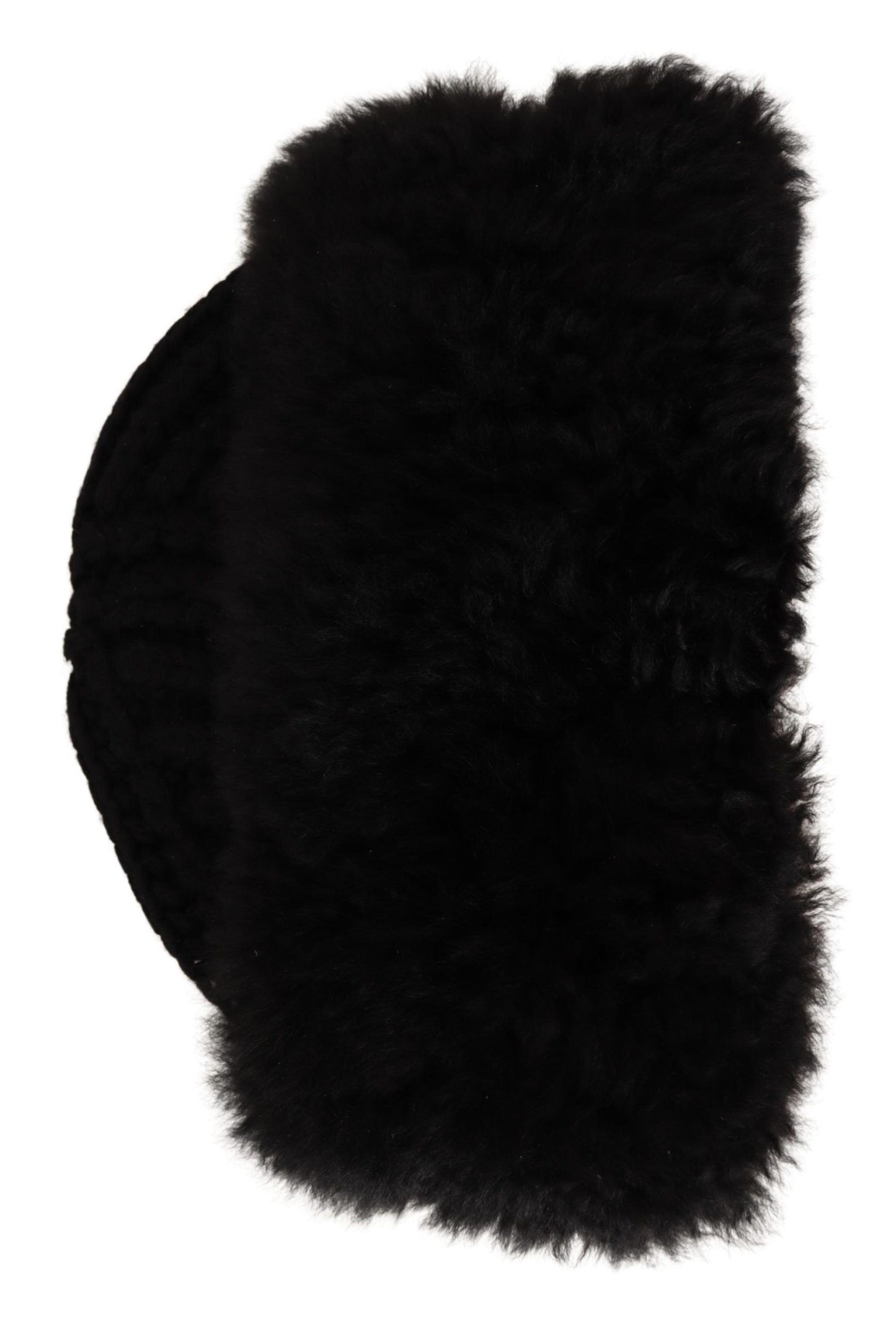 Dolce & Gabbana Elegant Black Cashmere Alpaca Fur Beanie