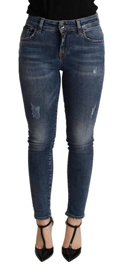 Dolce &amp; Gabbana Jeans skinny blu eleganti a vita media