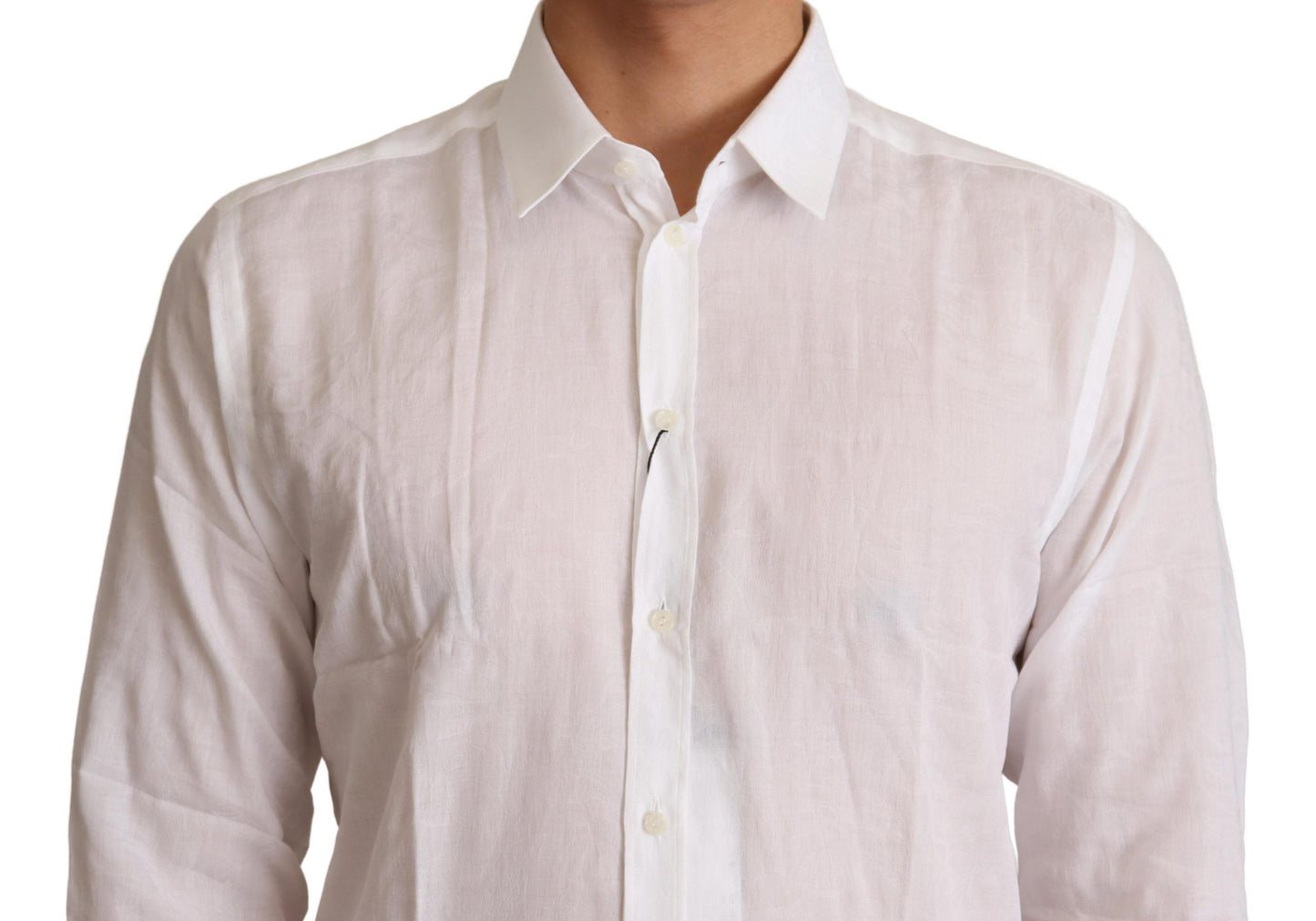 Dolce &amp; Gabbana Camicia elegante Martini bianca slim fit