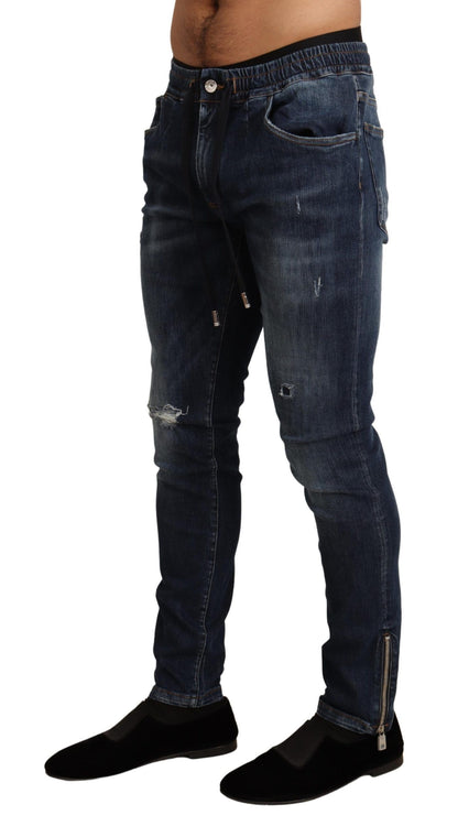 Dolce &amp; Gabbana Eleganti Jeans Skinny Blu Scuro