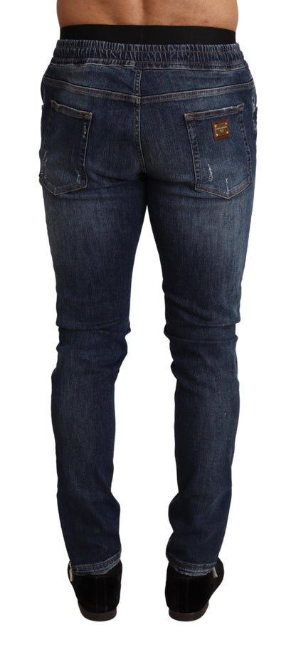 Dolce &amp; Gabbana Eleganti Jeans Skinny Blu Scuro