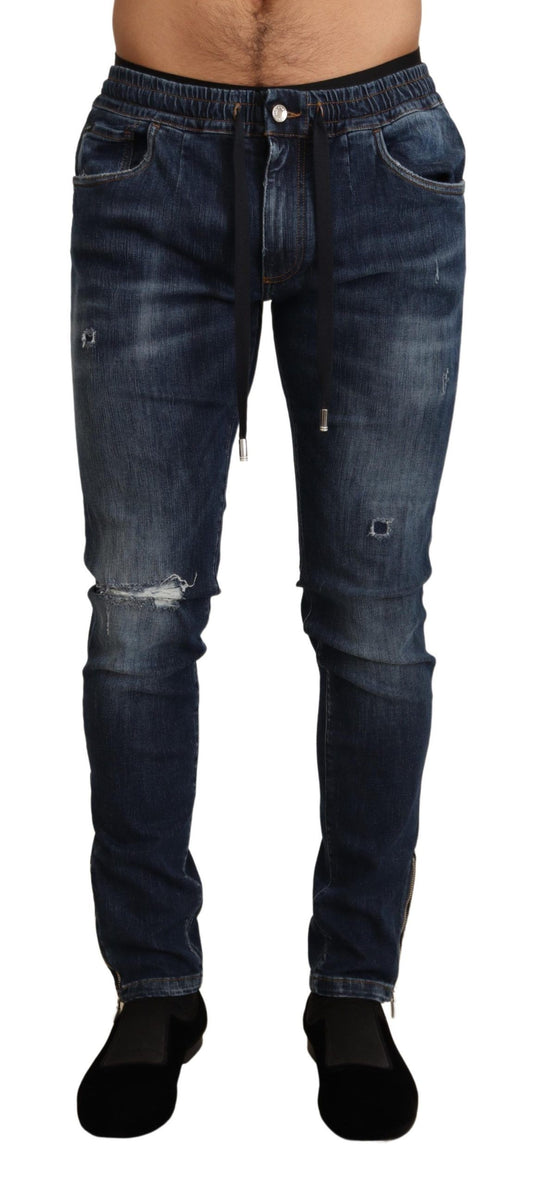 Dolce &amp; Gabbana Eleganti Jeans Skinny Blu Scuro