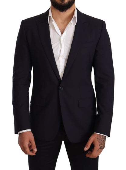 Dolce &amp; Gabbana Elegante blazer Martini blu scuro di rinomati sarti