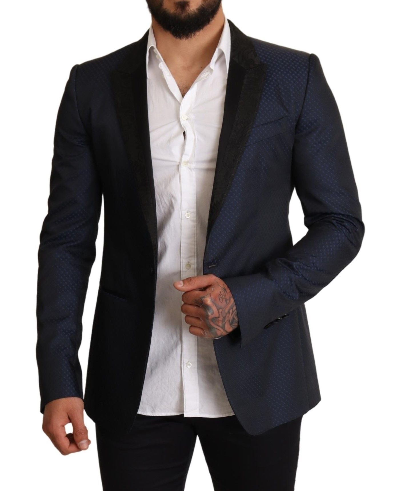 Dolce &amp; Gabbana Blazer Martini slim fit blu elegante