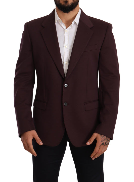 Dolce &amp; Gabbana Elegante Blazer Indaco Slim Fit da Uomo