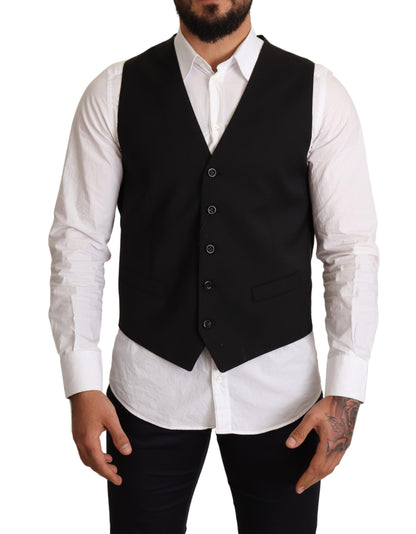 Dolce &amp; Gabbana Gilet elegante abito formale nero