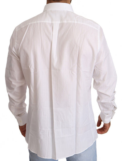 Camicia Martini Fit in cotone bianco Dolce &amp; Gabbana