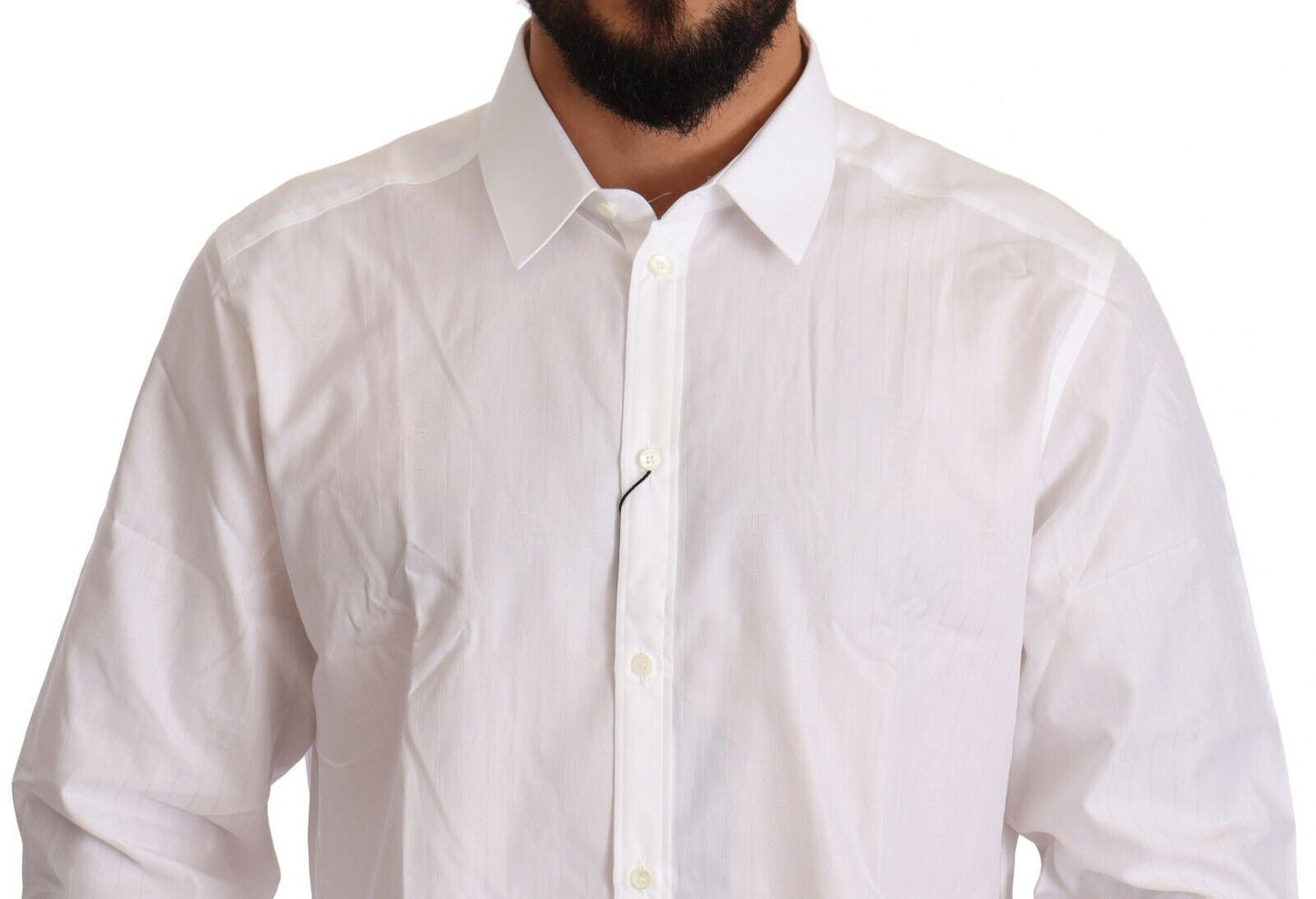 Camicia Martini Fit in cotone bianco Dolce &amp; Gabbana