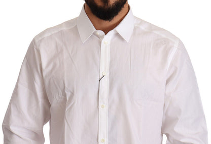 Camicia Martini Fit in cotone bianco Dolce &amp; Gabbana