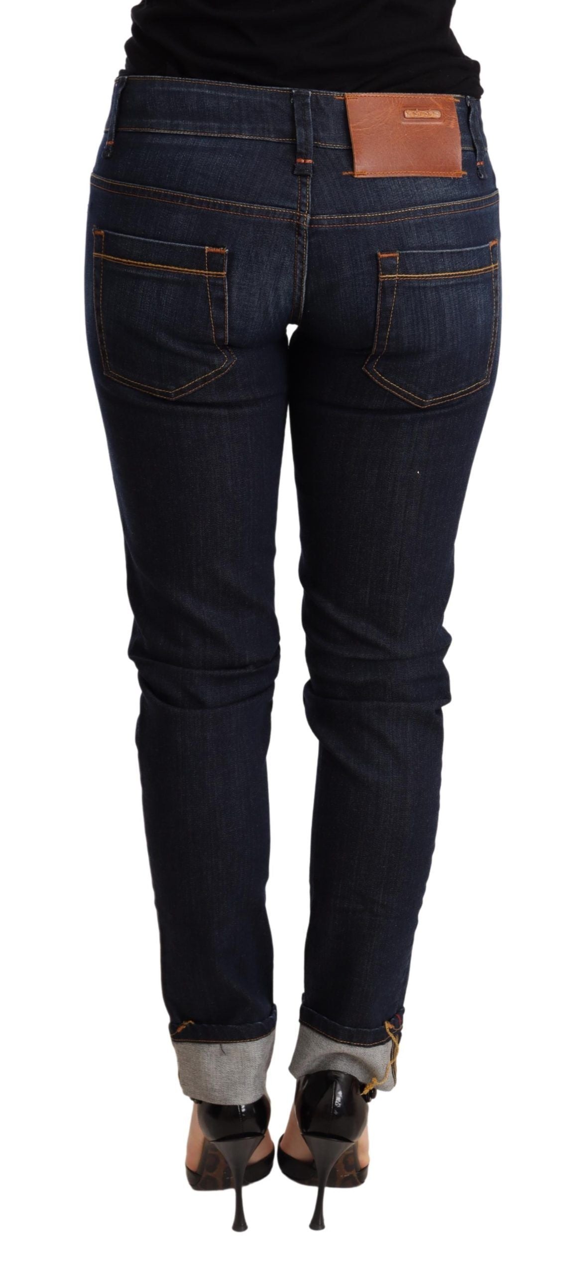 Jeans aderenti blu scuro Acht Chic