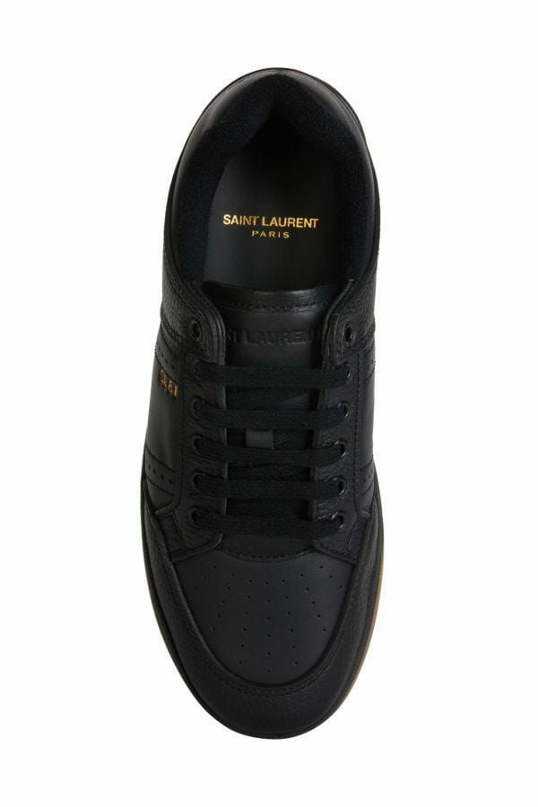 Saint Laurent Eleganti sneakers basse in pelle nere