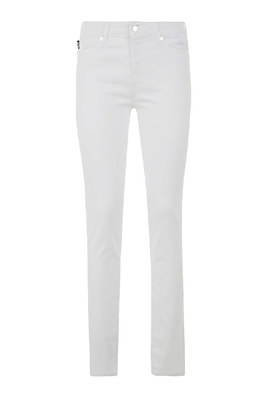 Love Moschino Chic Denim in misto cotone bianco