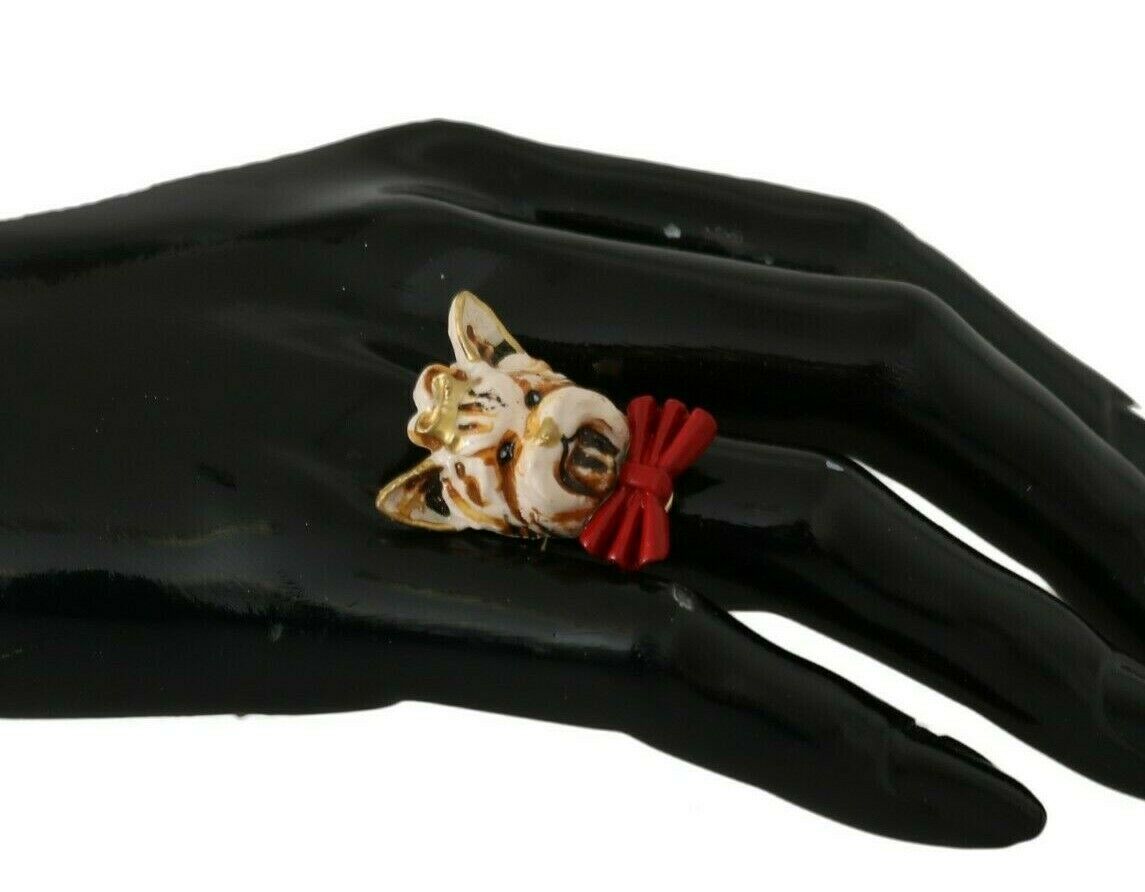 Anello da donna Dolce &amp; Gabbana con elegante ciondolo a forma di canino