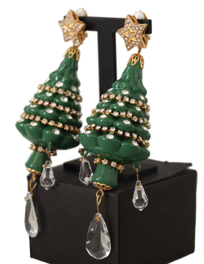 Серьги-клипсы Dolce &amp; Gabbana Enchanting Crystal Christmas Tree