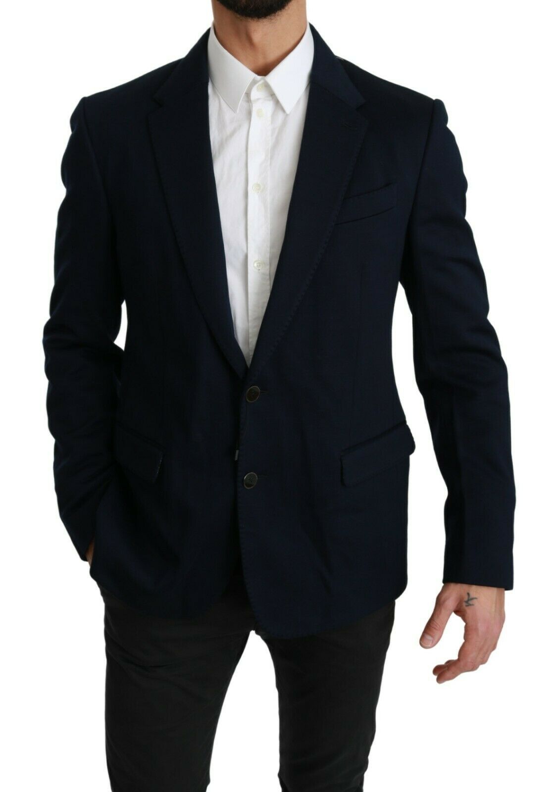 Blazer da uomo blu scuro elegante slim fit Dolce &amp; Gabbana