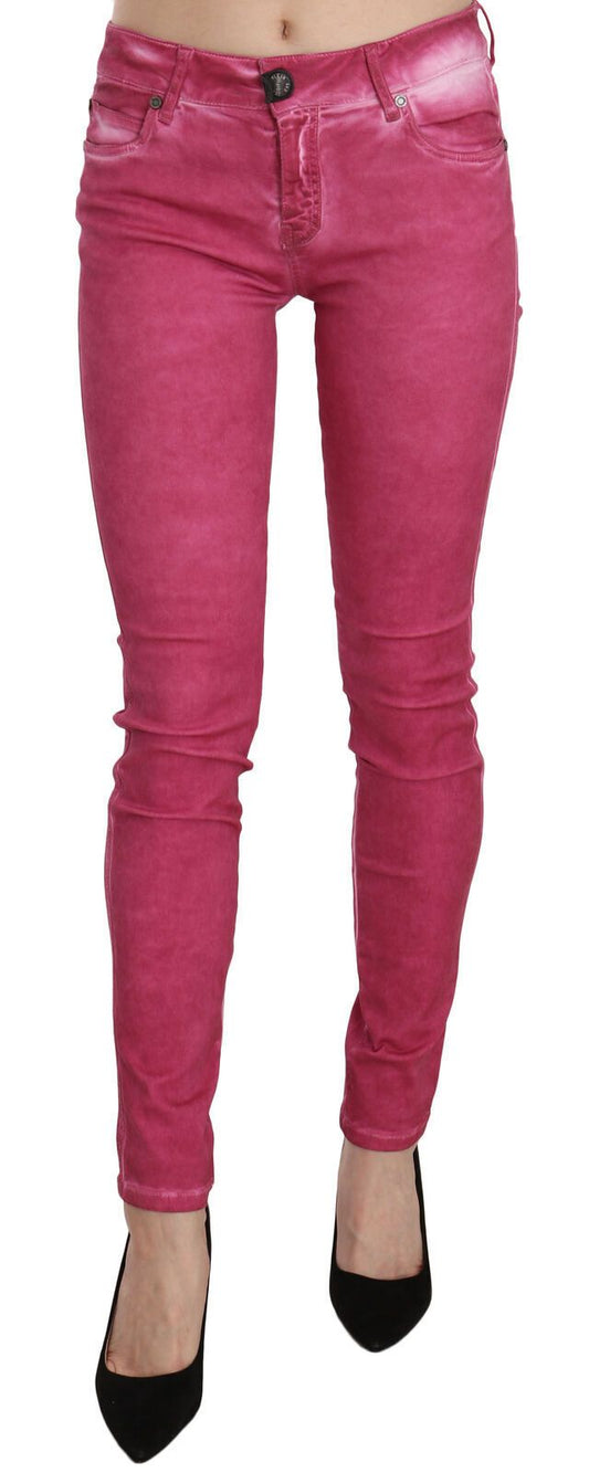 Pantaloni skinny a vita media rosa chic Dolce &amp; Gabbana