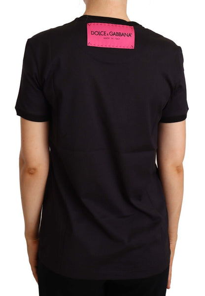 Dolce & Gabbana Elegant Black Cotton Logo Tee