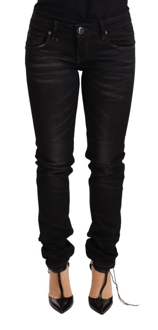 Jeans skinny lavati neri eleganti Acht