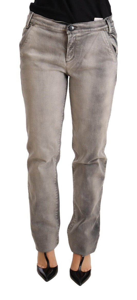 Ermanno Scervino Jeans skinny a vita bassa lavati grigio chic