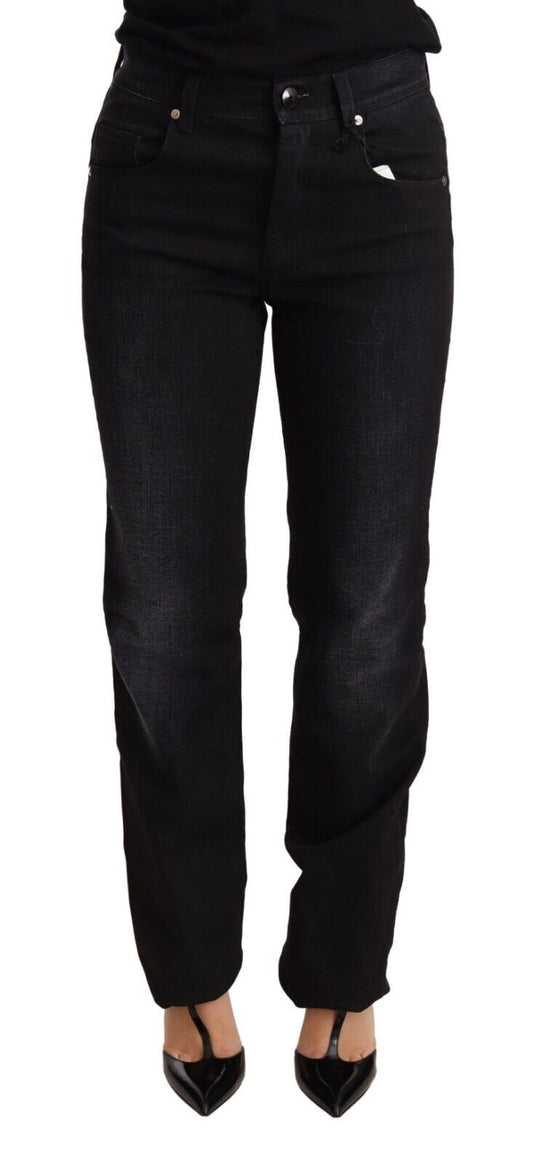 Jeans Ermanno Scervino Chic Nero Lavato Taglio Dritto