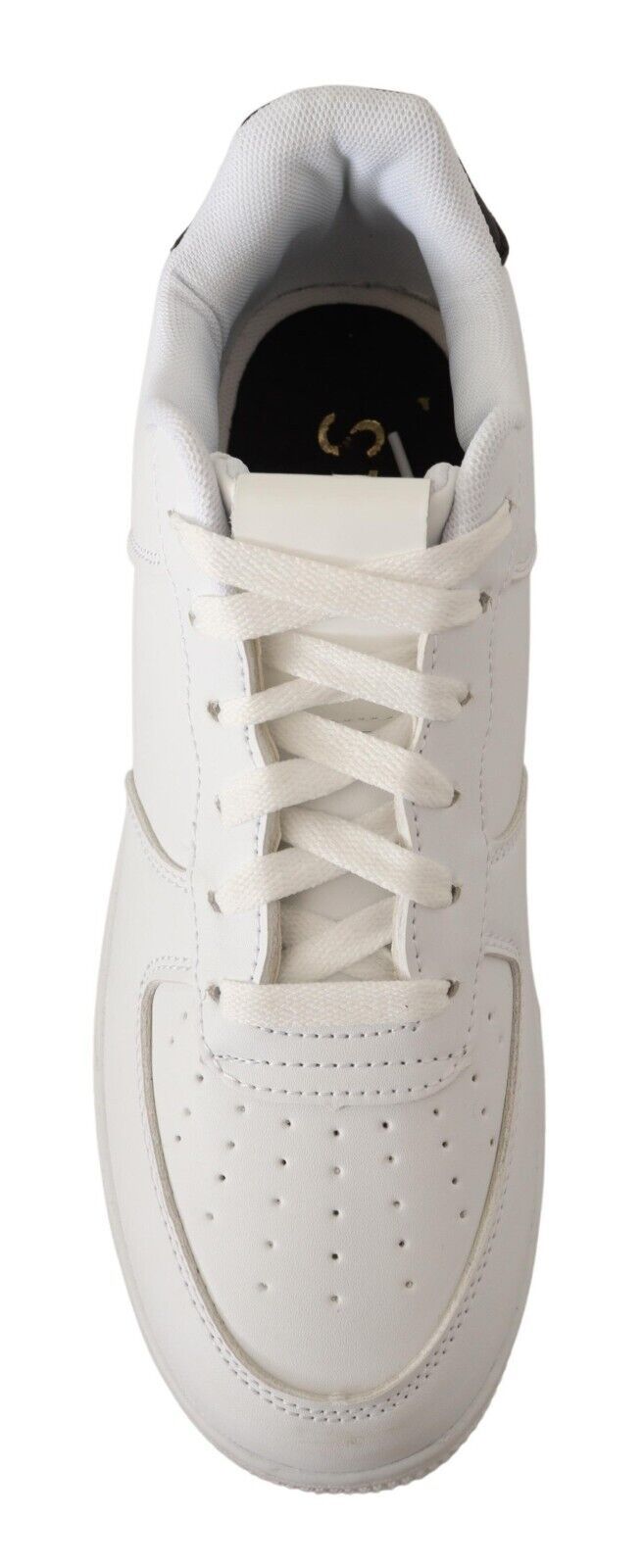 SIGNS Sneakers basse chic in pelle bianca