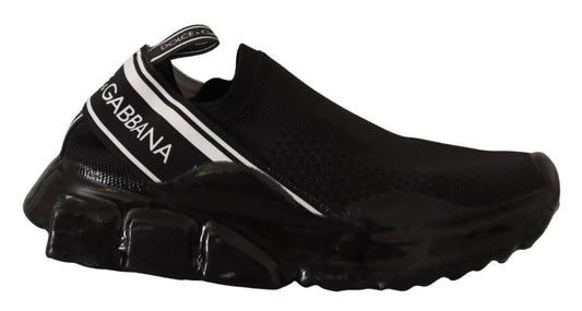 Dolce &amp; Gabbana Chic Scarpe da ginnastica slip-on nere Sorrento