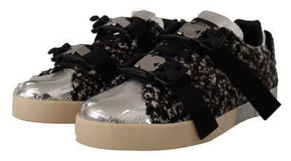 Dolce &amp; Gabbana Sneakers Eleganza Argento in Pelle