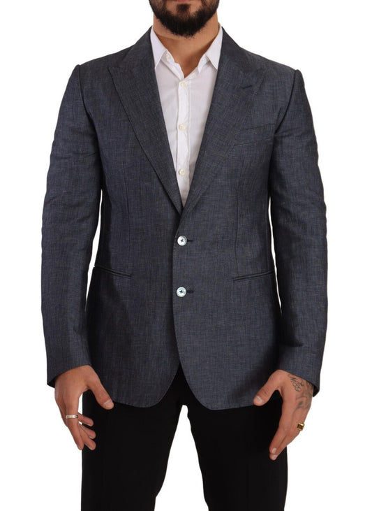 Blazer Blu a due bottoni elegante slim fit di Dolce &amp; Gabbana