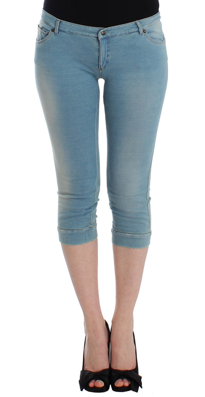 Ermanno Scervino Elegante Capri Jeans Azzurro