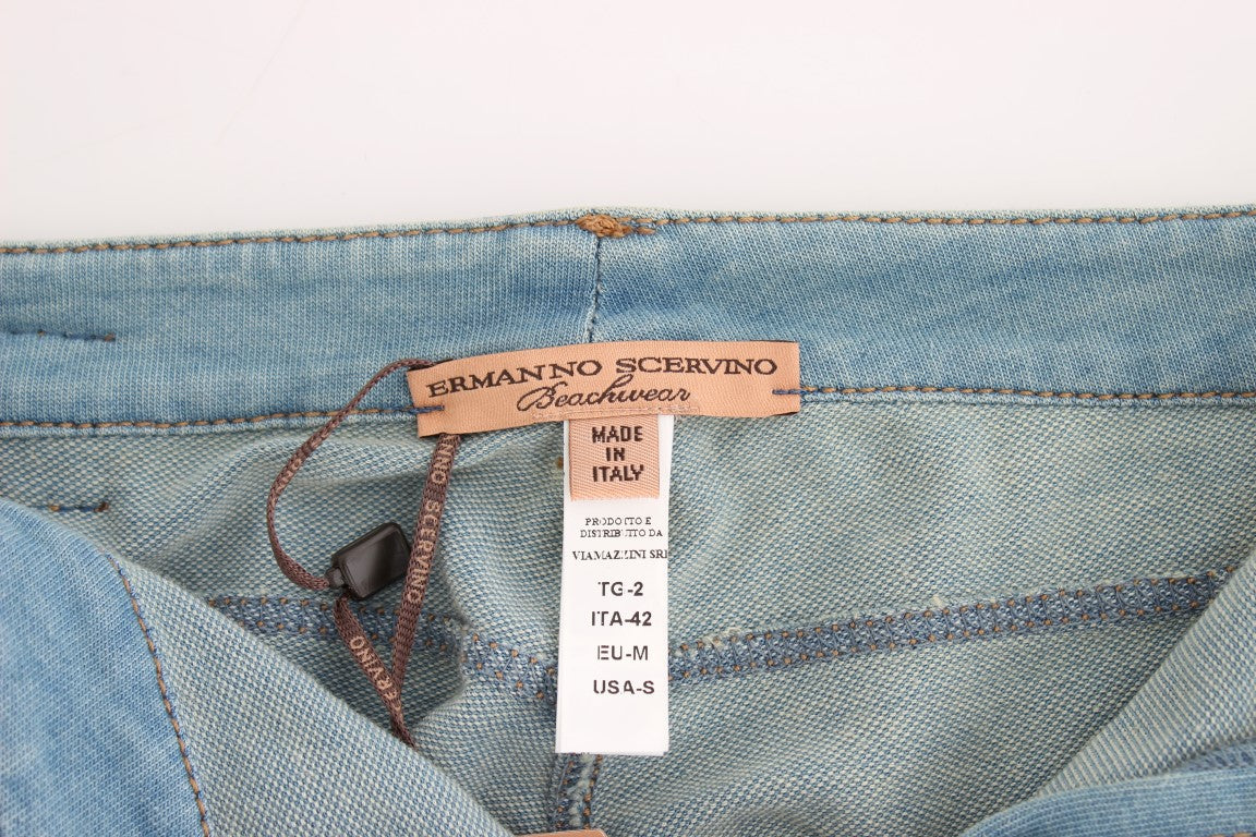 Ermanno Scervino Elegante Capri Jeans Azzurro