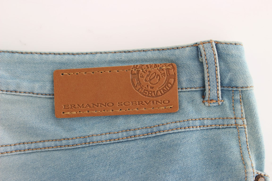 Ermanno Scervino Elegante Capri Jeans Azzurro