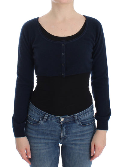 Ermanno Scervino Chic Maglione corto in misto cashmere in blu