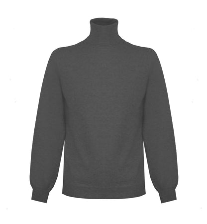 Malo High Neck Cashmere Sweater in Elegant Grey