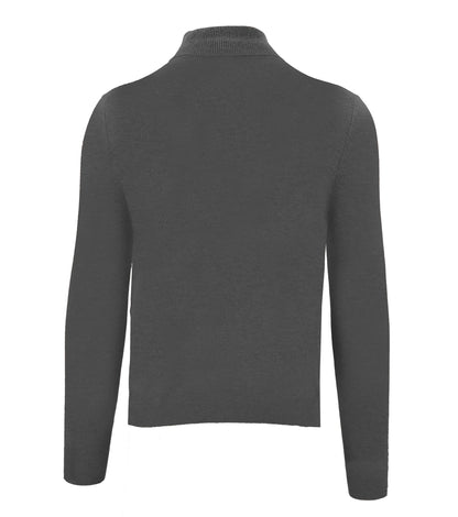 Malo High Neck Cashmere Sweater in Elegant Grey