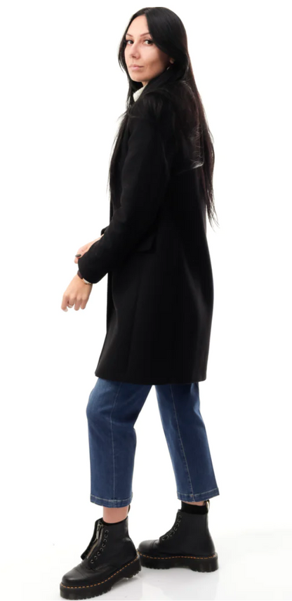 Love Moschino Black Wool Women Coat