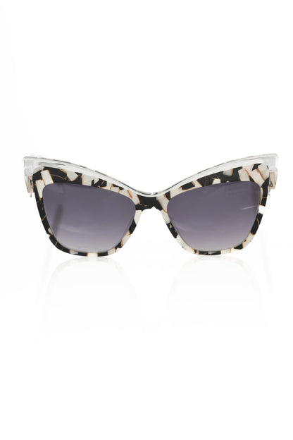 Frankie Morello Black Acetate Women Sunglass