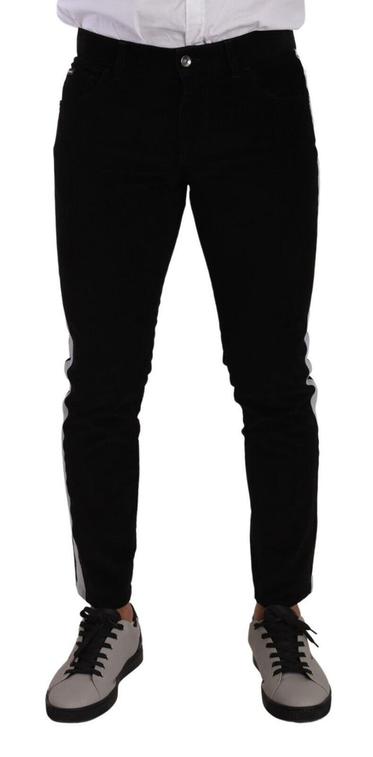 Jeans neri eleganti in cotone slim fit Dolce &amp; Gabbana