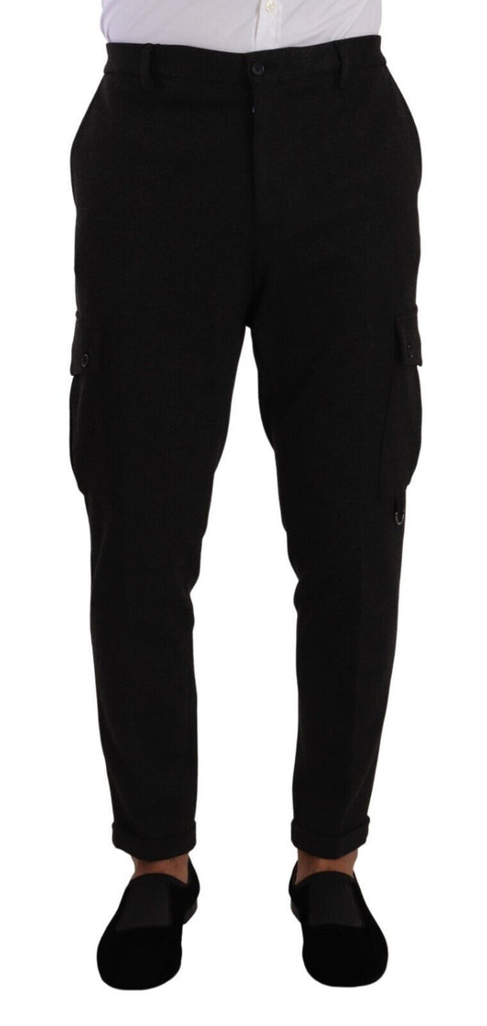 Pantaloni cargo skinny eleganti Dolce &amp; Gabbana in nero senza tempo