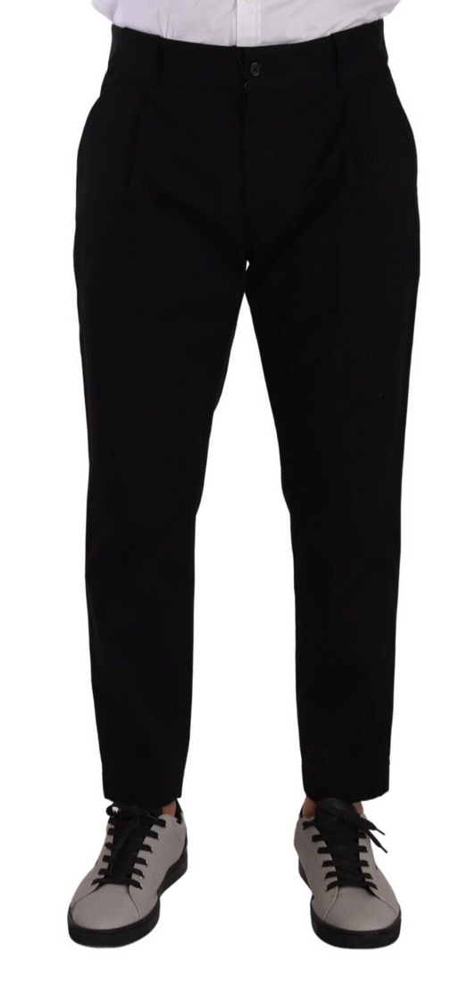 Dolce &amp; Gabbana Chino eleganti affusolati in cotone nero