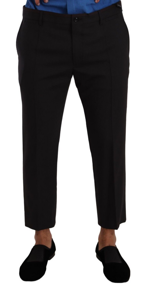 Pantaloni eleganti cropped in lana stretch di Dolce &amp; Gabbana