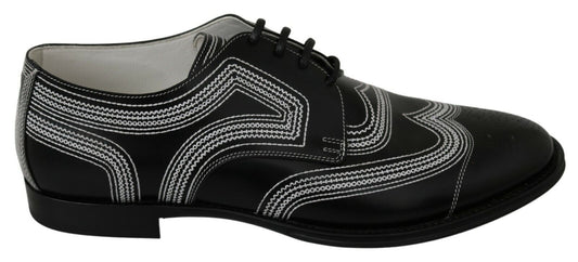 Dolce &amp; Gabbana Eleganti scarpe derby bianche e nere